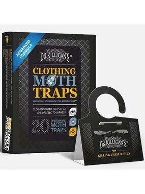 Premium Moth Traps with Pheromones - 20 Black Traps for Effective Clothing